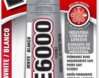E6000 Adhesive Glue, Industrial Strength, White, 2 fl. oz.