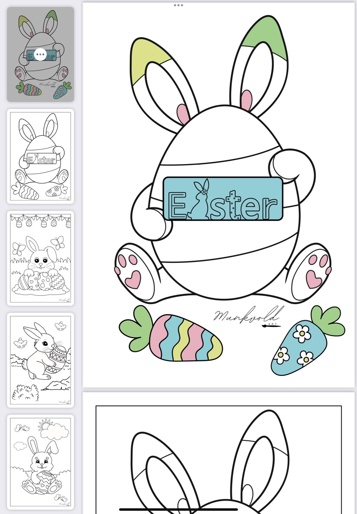 Easter Coloring Pages for Kids | 38 A4 Printable PDF | Bunny, Eggs ...