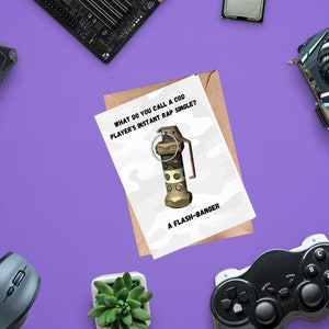 Punny COD Gamer Card/Warzone/Modern Warfare