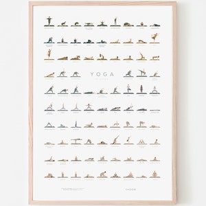 Yoga Posen Poster 87 Asanas illustriert Bild 3