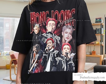 Hongjoong Ateez inspired Vintage Graphic Shirt, Ateez Concert retro Tee, Ateez World Tour shirt, shirt for atiny, Kpop Unisex Graphic Shirt