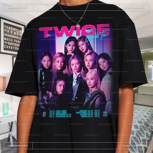 Twice World Tour III 2022 Vintage Neon Shirt, Tzuyu Shirt, Twice Vintage Shirt