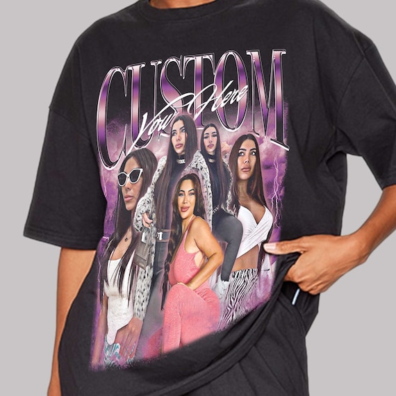 Custom Girlfriend Face Bootleg Rap Tee, Custom Boyfriend Vintage