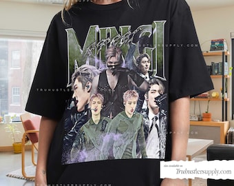 Camicia grafica vintage ispirata a Mingi Ateez, maglietta retrò del concerto Ateez, camicia Ateez World Tour, camicia per atiny, camicia grafica unisex Kpop