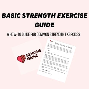 Basic Strength Exercises: How-to Guide for Lower & Upper Body Strength Moves (Digital PDF Resource)