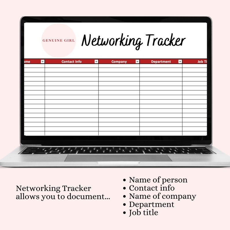 Networking Tracker Spreadsheet: Business Connections Job Search (excel Networking Tracker Spreadsheet: Business Connections Job Search (excel