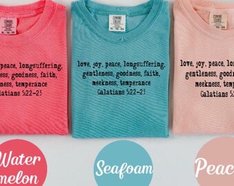 Fruit of the Spirit Shirt: Comfort Colors Christian Tee