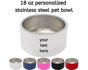Pet Bowl - Personalized Pitbull Design, Dog Water Bowl, Custom Pet Name Dish, Puppy Food Container, Dog Lover Gift