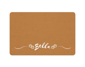 Pet Food Mat, Personalized Dog Mat, Custom Pet Placemat, Cat Feeding Mat, Name Food Mat, Pet Bowl Mat, Furbaby Gift, Pet Supplies, Pet