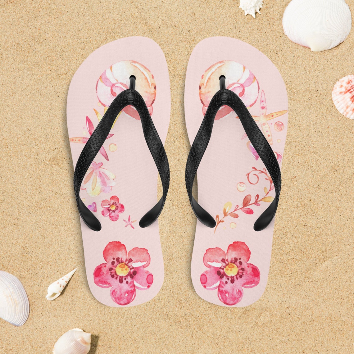 Beach Chic Flip Flops Flip-flop Summer in Flip Flops - Etsy