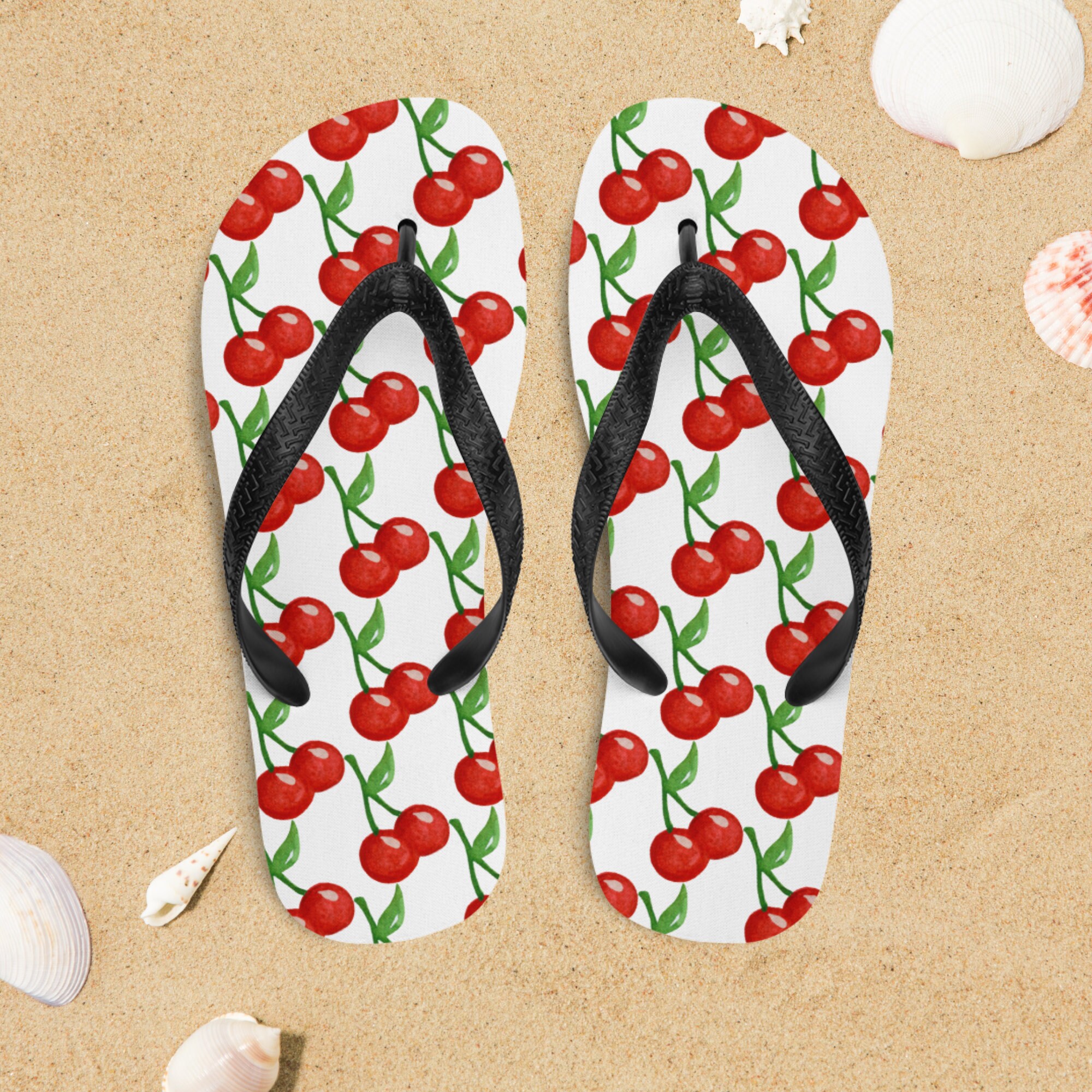 Cherry Flip Flops - Etsy