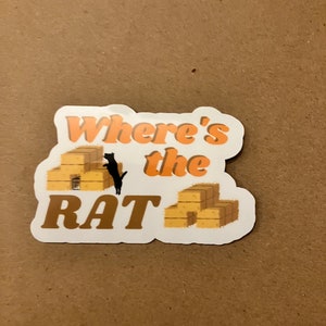 Barn Hunt Dog Finding Rat in Hay Bales Waterproof Scratchproof Sticker, Where&#39;s the Rat?, Decal for Car, Water bottle, Laptop, Dog Sports