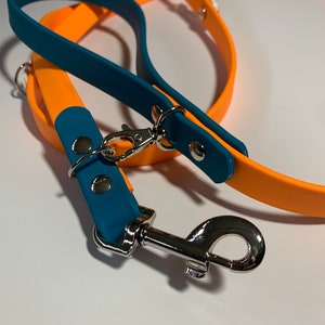6 foot Adjustable Dog Leash |3/4&quot; Biothane Adjustable Dog Leash, Hands Free Dog Leash, Dog Traffic Leash,  Custom Colors Dog Leash