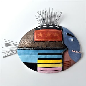Unique Wall Art Clay Sculpture Nautical Wall Decor &quot;BRUISER&quot; Christmas Gift