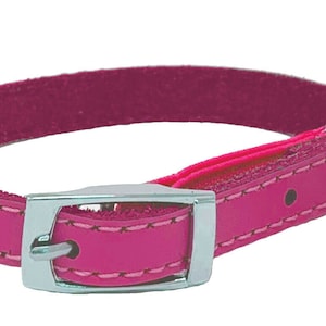 Genuine Leather Kitten / Cat Collar with Safety Elastic, Buckle Fastening & Bell. Ideal for Cats or small puppies image 7