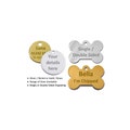 Personalised Round / Bone Engraved Dog ID Name Tag Small / Large Pet / Cat Tag in Silver or Brass, with FREE High Quality Engraving product logo