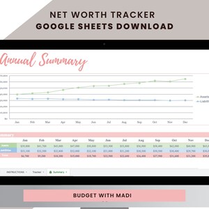 Digital Net Worth Finance Tracker for Google Sheets