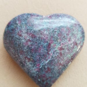 Ruby in Kyanite - Heart Carving