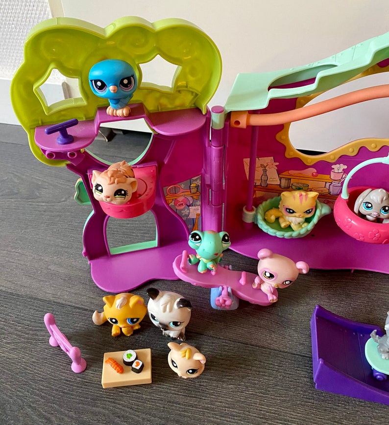 My Littlest Pet Shop, authentisches LPS, Clubhaus mit Haustieren, Vintage-Spielzeug Bild 2