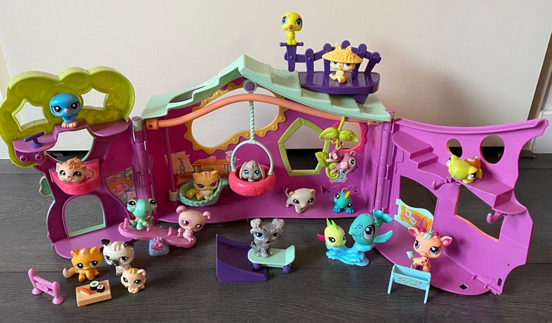 My Littlest Pet Shop, authentisches LPS, Clubhaus mit Haustieren, Vintage-Spielzeug Bild 1