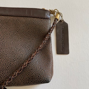 Vintage Brown Pebbled  Leather FRANCHETTI BOND Bag, Made In Italy