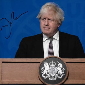 英国首相ボリス・ジョンソン氏の直筆サイン入り写真