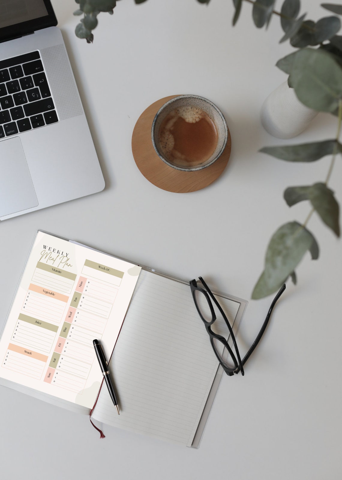 Weekly Meal Plan, Meal Prep, Printable, Digital Download, Daily Planner