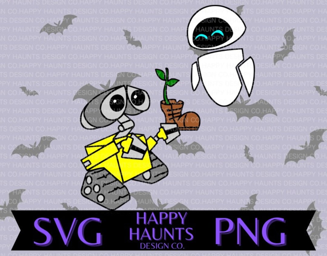 Walle and Eve SVG Easy Cut File for Cricut Layered by Colour Etsy