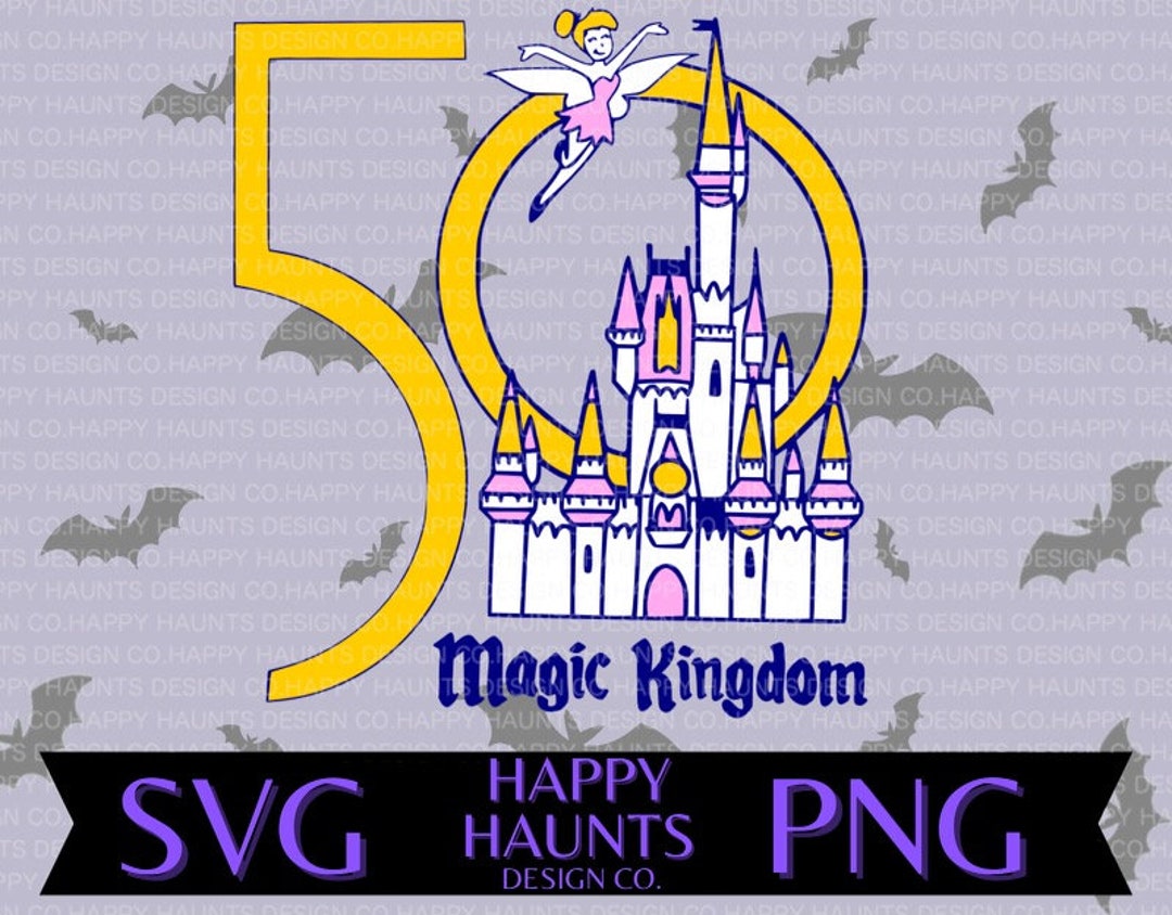 50th Magic Kingdom SVG Easy Cut File for Cricut Layered by - Etsy