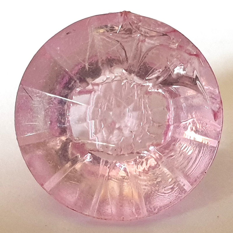 Pink Glass Button - Etsy
