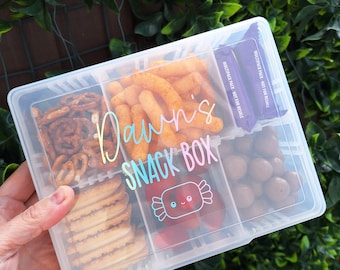 Personalised snack box, travel treat box, snack box for children, travel snack box, cinema treat box, plane snack box, hen do treat box