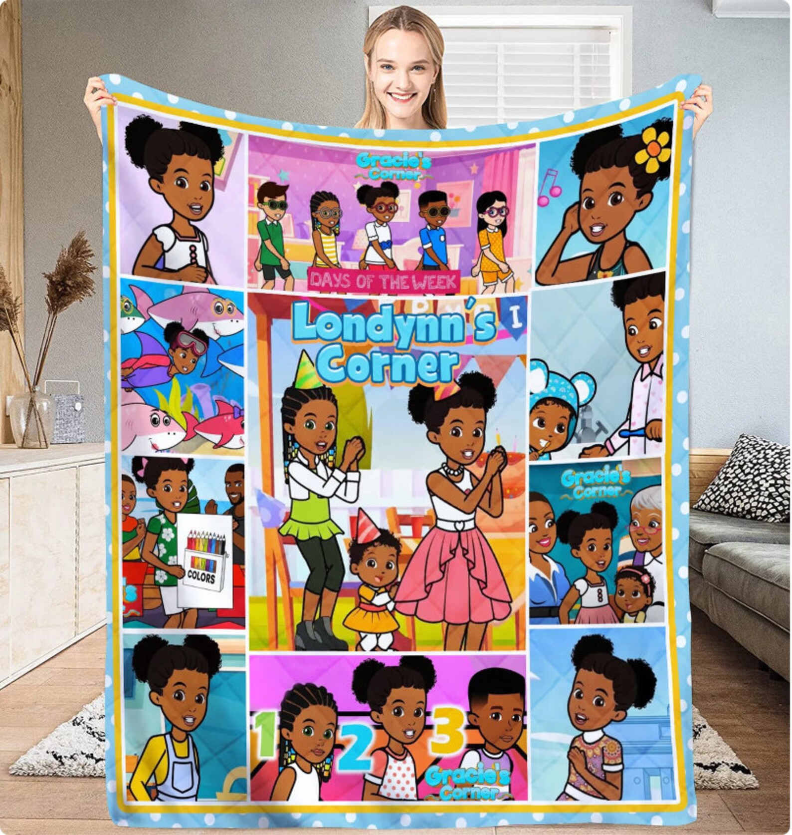 Gracie's Corner Blanket Gracie's Corner Days of the Etsy