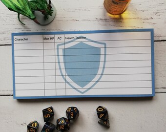 Health Tracker-notitieblokken voor spelerspersonages || TTRPG Tools voor Dungeon en Game Masters om te helpen bij gevechten