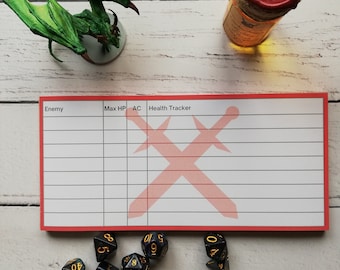 Health Tracker-notitieblokken voor vijanden || TTRPG Tools voor Dungeon en Game Masters om te helpen bij gevechten