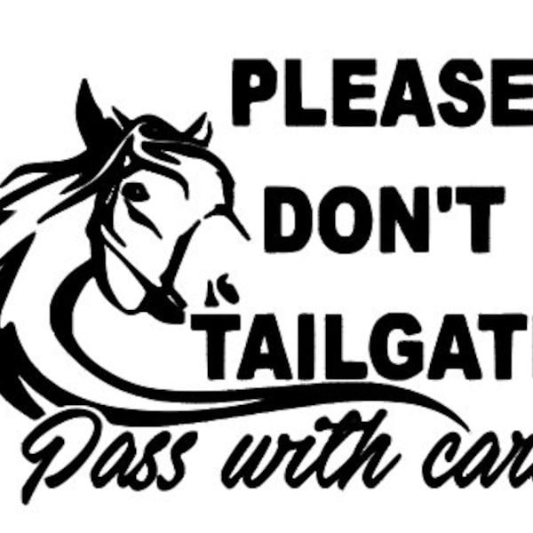 Pass with Care Horse Trailer Decal