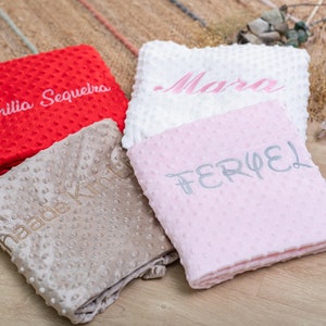 Personalized Baby Blanket Embroidered Name - Toddler Blankets - Kids Throw - Newborn Blankets - Soft Lightweight Fleece for Crib, Stroller