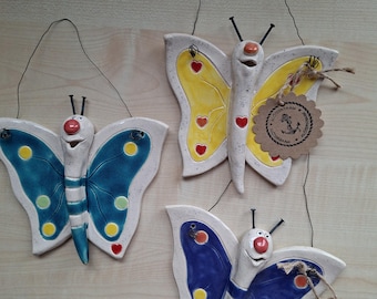 Cheerful ceramic butterflies