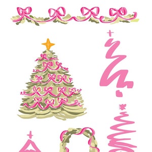 Abstrakte Weihnachtsset Handgezeichnet Clip Art PNG