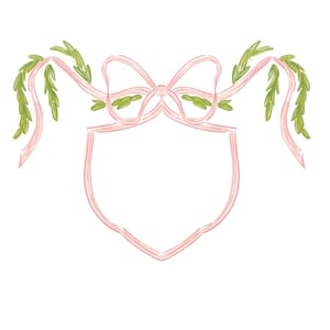 Pink Hand Drawn Crest Set