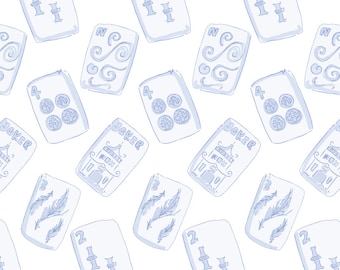 Mahjong Chinoiserie Pattern and Clip Art