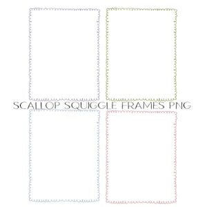 Hand Drawn Scallop Frames PNG