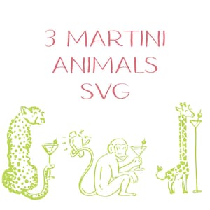 Martini Tiere SVG Clip Art Set