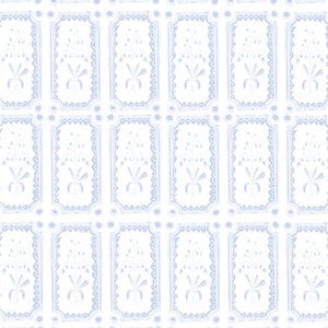 Coastal Block Print Floral Pattern PNG