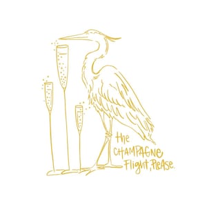 Clip art SVG de garza azul de Champagne Flight