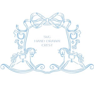 Cheval à bascule bébé Clip Art écusson SVG