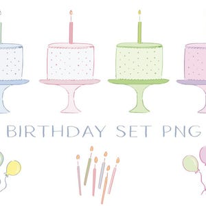 Geburtstag Party Clip Art Set