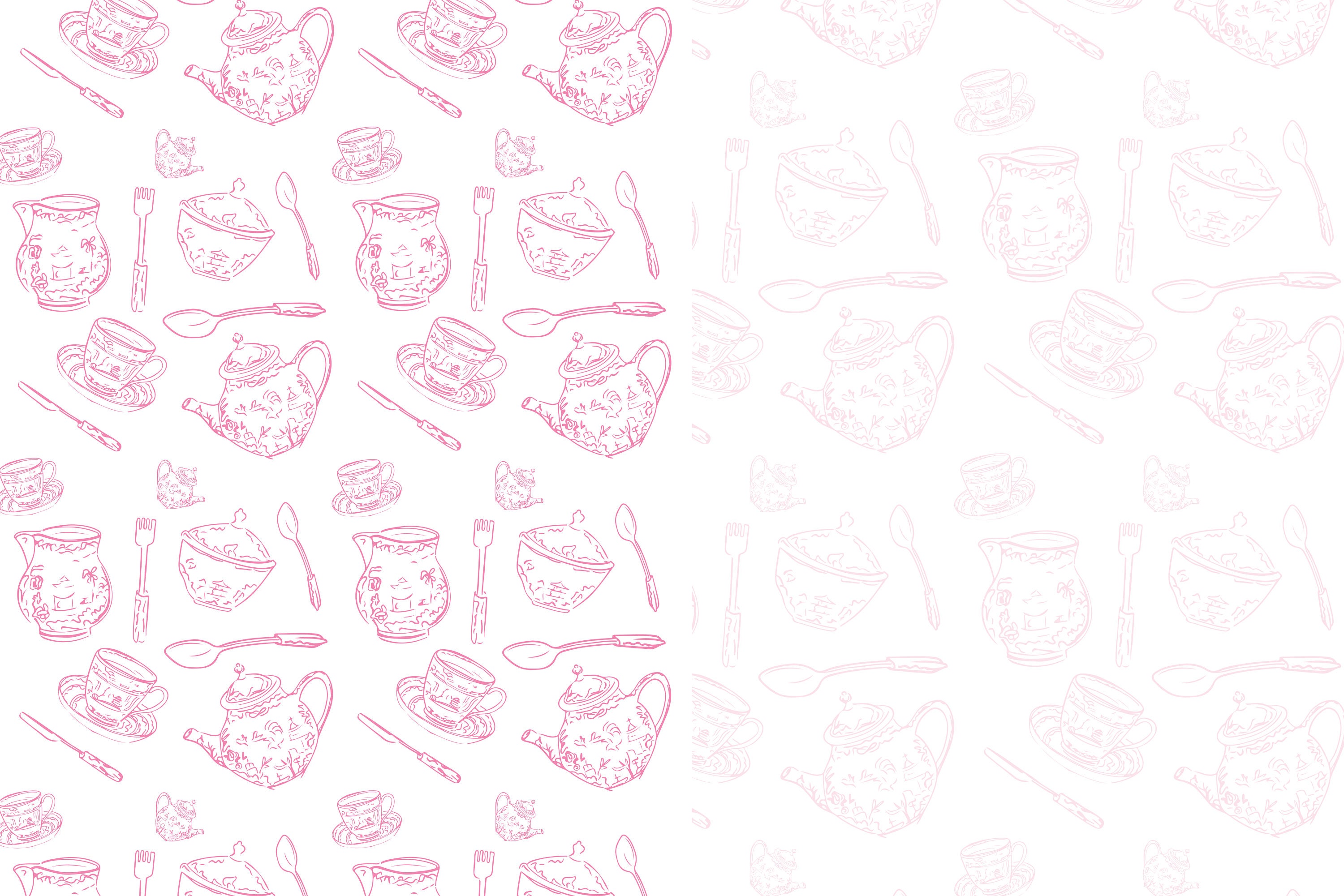 Hand Drawn Pink Chinoiserie China Vector Pattern - Etsy