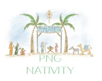 Natività disegnata a mano PNG Clip Art