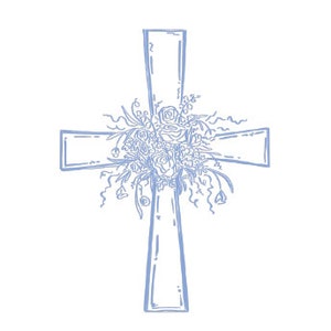 Motivo de cruz floral PNG