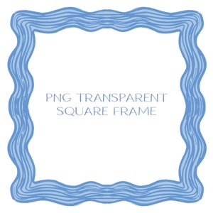 Blauwe kronkelende lijst, transparant, png-stijl